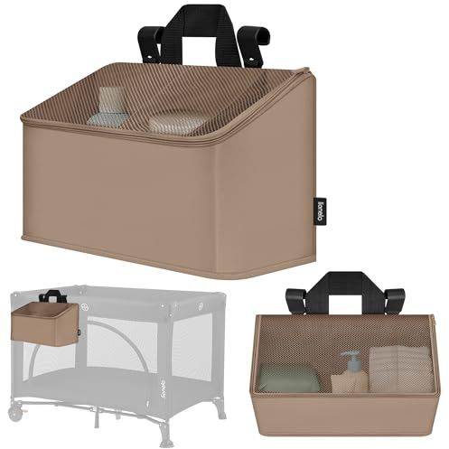LIONELO Organizer per Letto Bambini Sidepocket Medium, Organizer Appendibile per Lettino, Fasciatoio, Pannolini, Salviette, Cameretta, 43x15x23 cm