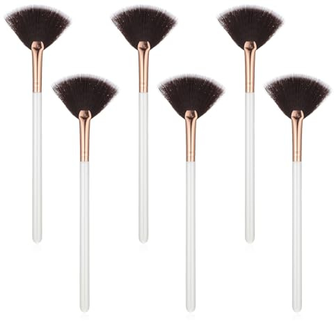 6 pinceles de abanico para mascarillas, brochas suaves para mascarillas, aplicador, fino, suave, para crema de barro, exfoliante y maquillaje
