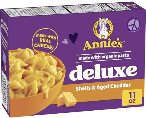 Annie's Homegrown Creamy Deluxe Shells & Real Aged Cheddar Sauce Macaroni, 11.4 Pound