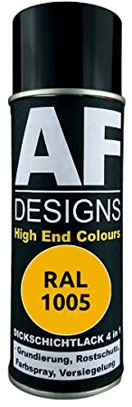 Alex Flittner Designs Vernice spray 4 in 1 RAL 1005, colore giallo