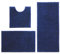 Hodeacc Rutschfeste Badematten-Set, hohe Wasseraufnahmedichte, weiche Mikrofaser, WC-Vorleger, WC-Sockelmatte, maschinenwaschbar, 3-teiliges Set (Dunkelblau)