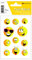 TopStick 1341 Autocollantes avec des motifs de grimaces (55 stickers, papier, mat) auto-adhésives, étiquettes décoratives pour cadeaux, anniversaires, albums photo, récompenses, scrapbooking, jaune