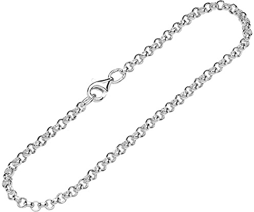 NKlaus pulsera de plata de ley 925 19cm cadena de guisantes redonda de ancho damas diseño de la cadena de pulsera 12675