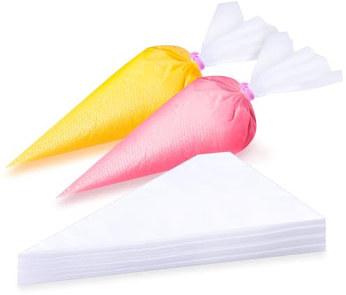 HOTUT sac à Poche, 200 Pezzi sac a Poche USA e Getta, sac a Poche Professionali, Sacchetti per Decorare Torte Pasticceria Accessori, Sacchetti di Monouso per Forniture per Decorare Torte di Biscotti