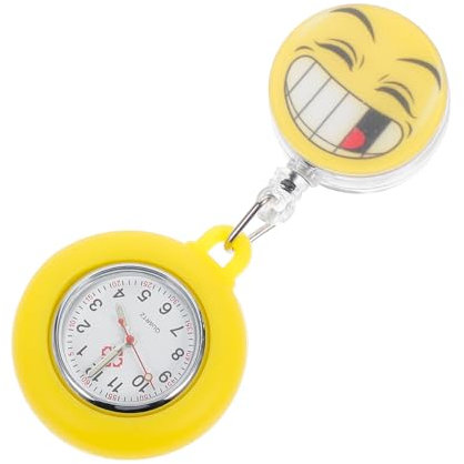 WRITWAA Taschenuhr Clip Einziehbare wasserdichte Fob Uhr Für Frauen Und Männer Mit Farbenfrohem Design Einfach Ablesbar Für Ärzte Und Pflegepersonal
