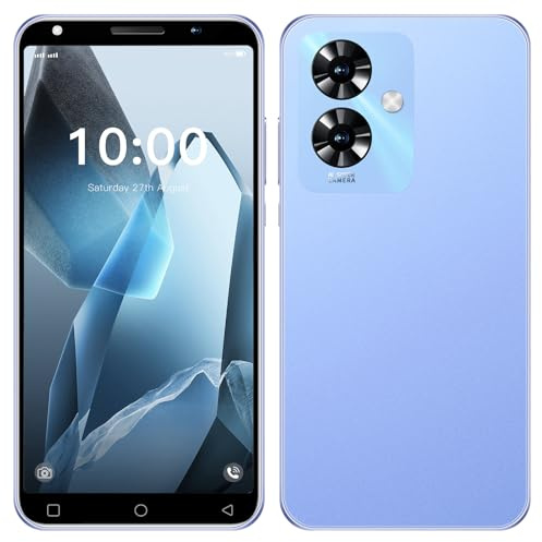 LilCost Note 60 Cheap Mobile Phones, 16GB ROM,128GB Extension,Dual SIM, 5.0'' HD Display with 3500mAh Battery and Dual Camera,Support Wifi/Bluetooth/Face Unlock Android Phone (blue)