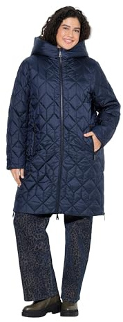 Ulla Popken Cappotti trapuntati da donna specialista Hyprar, Blu marino, 62-64