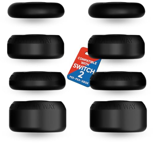 MatoSan® Tapas para joystick – Accesorios para Switch 2 – Tapas de agarre para joystick de Joy-Con – Protección y precisión – Tapas ergonómicas para pulgar para jugadores (Versión 12)