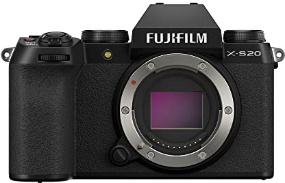 Fujifilm X-S20 Fotocamera Digitale Mirrorless 26MP, solo corpo, Sensore X-Trans CMOS 4 APS-C, X-Processor 5, IBIS, Filmati 6.2K 30p, Mirino EVF, Schermo LCD 3 Touch vari-angle, Nero