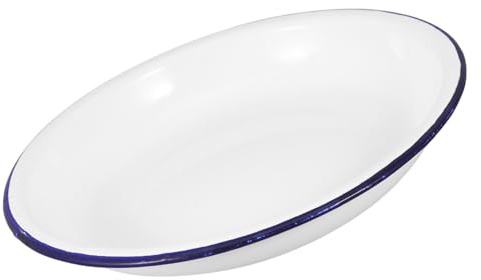 ROMISBABA Piatti Smaltati Profondi Vintage Ciotola Robusta per Insalate Zuppe Snack con Finitura Retrò Facile da