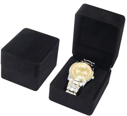 AfitLulu Boîte de rangement pour montres individuelle avec coussin amovible en velours pour femmes et hommes, boîte de rangement en PU cuir pour montres-bracelets, montres intelligentes, bracelets