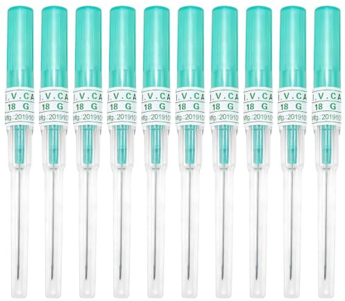 TGKEAIY 10 Pieces Piercing Needles, 18G Catheter Needles | Stainless Steel Piercing Accessories, for Ear Lip Nose Tongue Belly Nipple