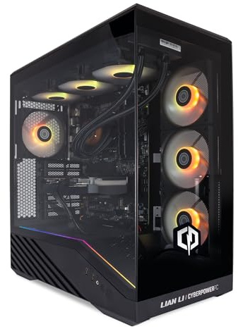 CyberpowerPC Luxe Gaming PC - AMD Ryzen 7 5700X, AMD RX 9070 XT, 32GB RAM, 1TB NVMe SSD, 750W PSU, Wi-FI, Windows 11, Liquid Cooling, V100R