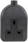 Pro Elec 0138-BK 1-Gang Rubber Trailing Socket, 13A, 250V, Black