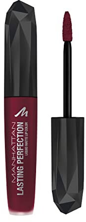 Manhattan Lasting Perfection Liquid Matte Lip Color, Fb. 600 Statue of Burgundy, flüssiger Lippenstift, matt, 5,5 ml