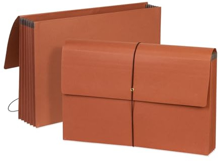 Blue Summit Accordion File Wallet with Flap and Cord Closure, Legal Size, 5.25” Expansion – 10 Pack