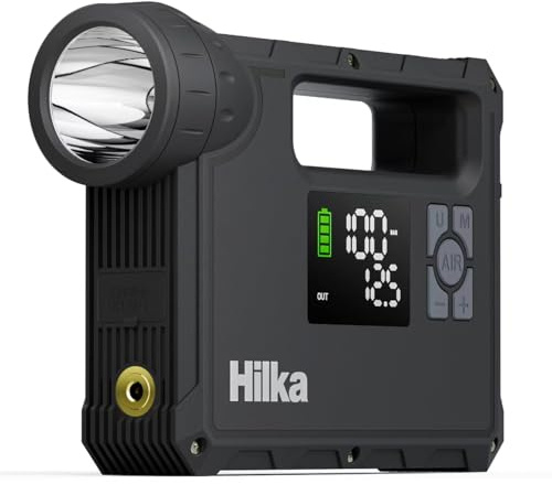 Hilka 83850800 800 Amp Jump Starter, Tyre Inflator & Power Bank, Black