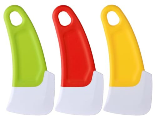 Grattoirs de Cuisine Multifonctionnels,3 PCS Grattoir à Vaisselle Spatules pour la Cuisine Spatule Tournante pour Poêles Casseroles Grattoirs de Cuisine pour le Nettoyage