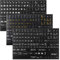 3 PCS English Keyboard Stickers Big Letter Full Set, Universal Computer Laptop Replacement Large Keyboard Stickers Matte English Keyboards Alphabet Sticker Black Background with White Lettering
