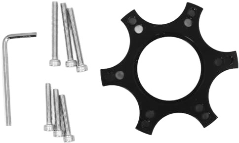SIWOTED 70mm Adaptador de Rueda para Juegos Base Bloque de Montaje del Volante Bloque Elevador de Rueda de Carreras para T300RS (Negra)