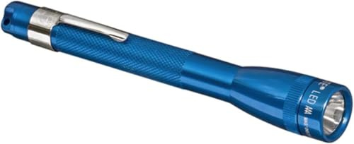 Mag-Lite LED Mini AAA Taschenlampe bis zu 84 Lumen, 12,5 cm, inkl. 2 Micro-Batterien und Taschenclip, blau, SP32116