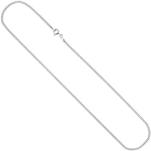 Jobo Damen Panzer-Kette aus 8 Karat 333 Weißgold 2,1 mm 42 cm
