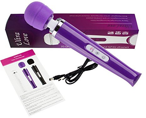 MarieLove - Vibratore Magic Wand 2.0 – funzionamento a batteria | colore + testina a scelta, 20 livelli di vibrazione