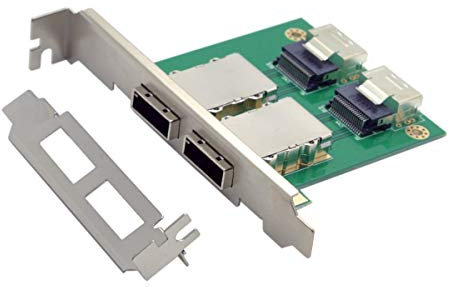 Chenyang Mini SAS 2 SFF-8088 auf 2 SFF-8087 HD Datenserver Konverter Adapter mit Halterung