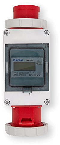 Swissnox Flexbox IP65 MID Zwischenzähler. Mobile Kabellose Stromzähler Box Zwischenstecker Box 3-phasig 5-Pol CEE-Stecker & CEE-Kupplung