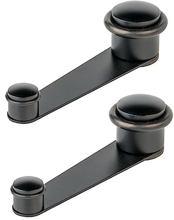 AZERODESIGN-Topes para Puertas Suelo- Sujeta Puertas-Tope Puertas Suelo-Retenedor puerta Giratorio- Atornillado al suelo-Taco Expandible-Para Puertas 50mm(NEGRO PACK 2 UNID.)