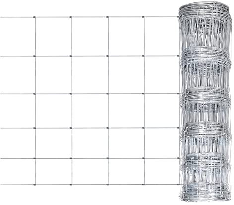 BaraSh Gartenzaun Verzinkter Stahl 50x1 m Silbern Metallgitter Maschendrahtzaun Netz Drahtgitter Feinmaschig