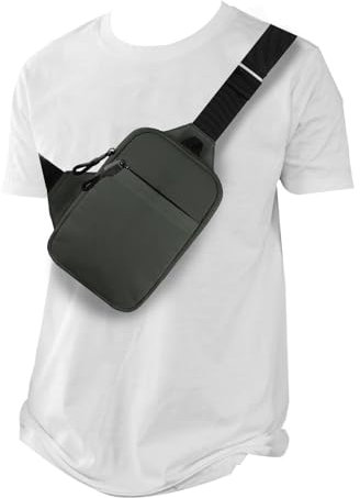 Brusttasche Herren, Leichte Sling Chest Crossbody Bag, Wasserdicht Schulter Backpack Umhängetasche Schultertasche Crossbag für Heren/Damen Reise, Wandern, Radfahren, Laufen