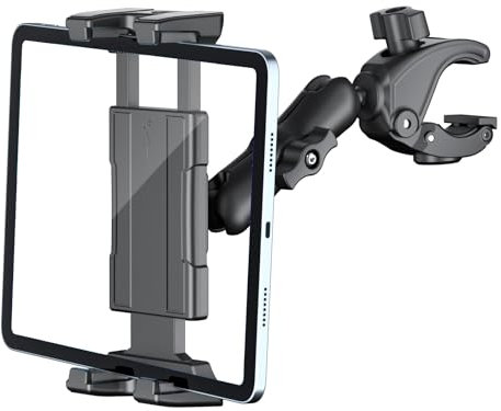 OHLPRO Laufband Tablet iPad Halter, Tablet Halterung für Mikrofonständer, Fahrrad Tablet Handyhalterung 360° Einstellbare, iPad Halterung Mic Ständer für 5-13 Geräte, iPad, Galaxy Tabs, iPhone