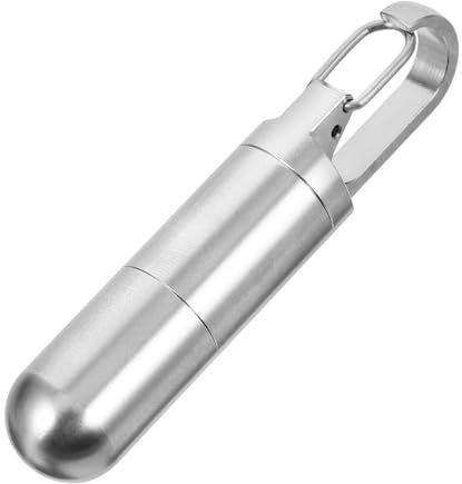 SOLUSTRE Edelstahlbehälter Für Medikamente Winziges Etui Kleiner Behälter Mit Fächern Für Reisen Und Outdoor-aktivitäten Und Tragbar