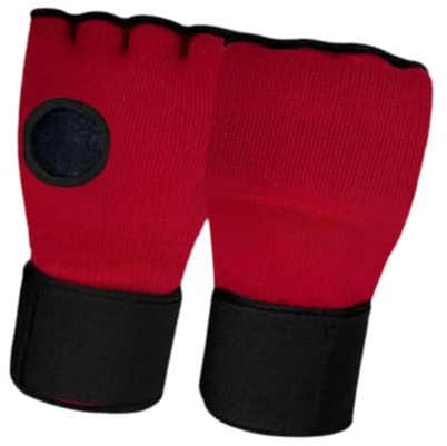 MotiveTech Guantes Interiores de Boxeo para Niños con de Kickboxing Acolchados Vendajes Ajustables y Material Cómodo Adecuados para Entrenamiento, Rojo