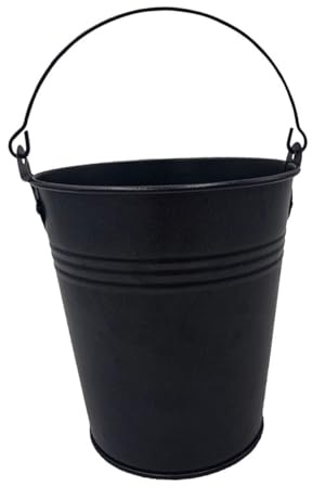 SHINEOFI Cubo de Grasa para Parrilla y Barbacoa Uso Exterior, Capacidad Grande, Material Hierro Resistente, Diseño Práctico Asas Portátiles para Goteo de Aceite y Limpieza