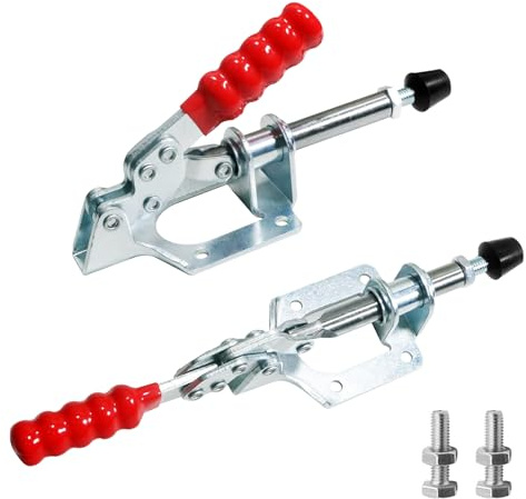 Kniehebelspanner, 2 Stück Schnellspanner 302-FM Kniehebelklemme Verstellbar Kippklemme 136KG Fassungsvermögen Spannklemme Toggle Clamp Schnellspanner für Zimmerei Schweißen