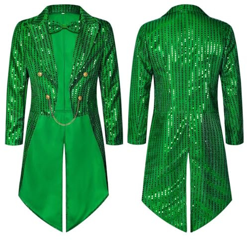 Genérico Mujeres FRAC Lentejuelas Blazer Manga Larga Sparkle Jacket Glitter Coat for Evening Party Top Lentejuelas Mujer Traje de Carnival Discoteca