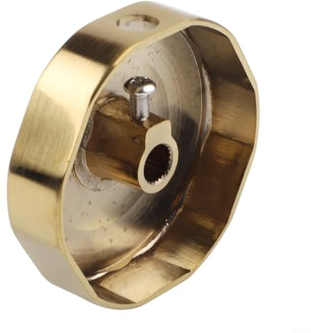 Bouton rotatif en laiton pour éviter les débordements de baignoire avec finition or brossé et design rond traditionnel pour la compatibilité des luminaires