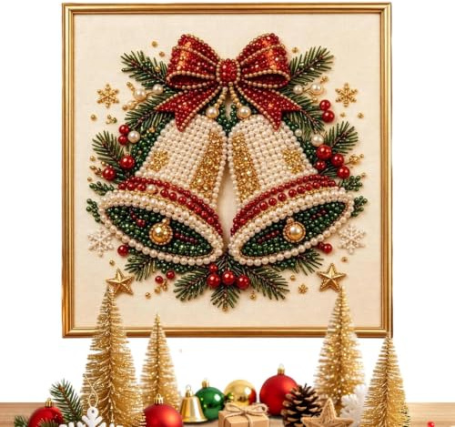 Pärlkonst Pysselkit Julpärlpyssel, väggornament med inkluderad