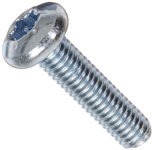 Vite a testa bombata in acciaio, zincata, conforme a ASME B18.6.3, T25 Star Drive, filettatura 10-32, lunghezza 3/4, completamente filettata, importata (confezione da 100)