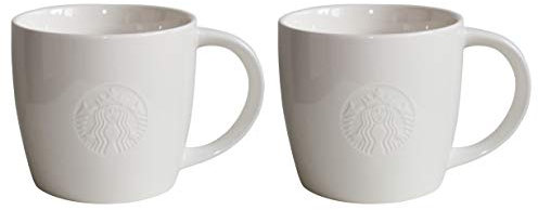 STARBUCKS Porzellan Mug Venti Grande Fore Here Serie Weiss Collectors Set Varianten (2, Venti/20oz/591ml)