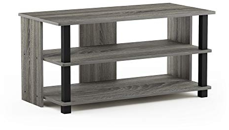 Furinno Sully Mobile Porta TV, Grigio/Nero