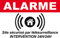 Autocollant Alarme + plastification de protection anti UV : Site sécurisé par télésurveillance - Intervention 24H/24H - ARB (300 x 200 mm)