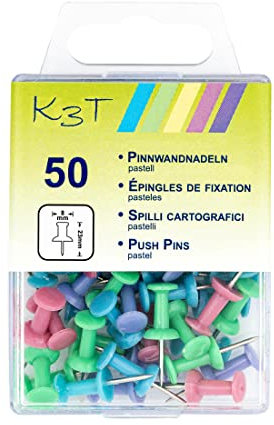 TSI 48357 Pinnwandnadeln, 50-er Packung, Pastell