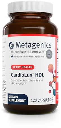 Metagenics CardioLux HDL - Advanced Heart Health & Cholesterol Support Supplement* - with Lycopene, Pomegranate Extract & Quercetin - Supports HDL Antioxidant Defense* - 120 Capsules