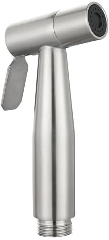 Tecmolog Ducha Bidet Acero Inoxidable Rociador de Bidé de Mano para Inodoro, Níquel Cepillado, WS024