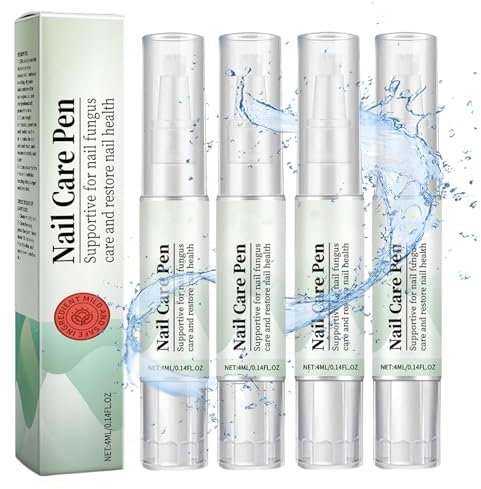 4 Pezzi Nail Care Pen, Penna per la Cura Delle Unghie, Arricchito con Tea Tree Oil, Fiori di Camomilla, Aloe Vera