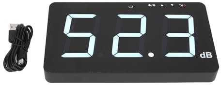 Fonometro con allarme, tester di rumore montato a parete, display LCD da 9,6 pollici, misuratore di decibel per casa, ufficio e fabbrica con batteria da 3600 mAh