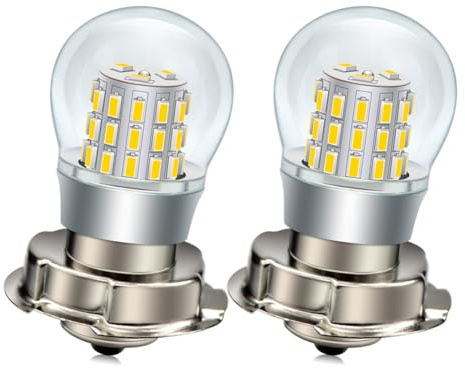 Ruiandsion LED-spot P26S varmvit 4 300 K 3014 LED-chip 39SMD 10 V 24 V 30 V motorcykel dimma dagsljus 2-pack